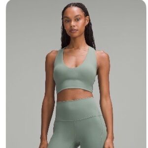 Lululemon Bend this scoop and cross bra (grey eucalyptus)